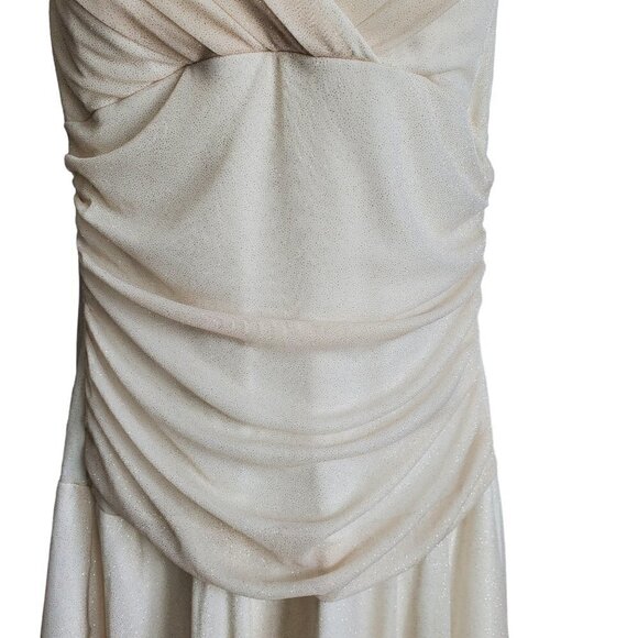 WOMENS GLITTER DRAPED FRONT DRESS SIZE XL - Picture 5 of 11